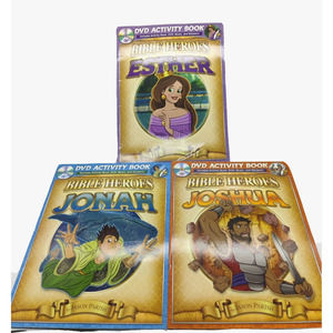Bible Heroes DVD Activity Books Lot of 3 by Jason Parish Esther Jonah Joshua Fun